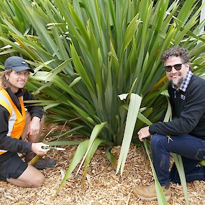 Tom Belworthy, gardener and Tim Park, manager, Ōtari-Wilton’s Bush